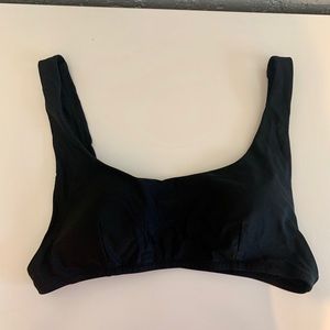 Aerie Black Scoop Bikini Top